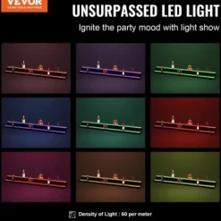 LED spiritusflaske displayhylde, 1828x200x150 mm, Flerfarvet, Akryl New