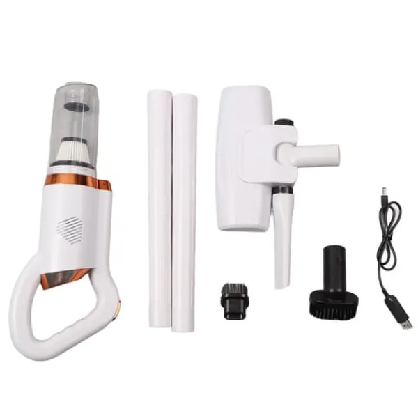 Håndstøvsugere>Ledningsfri Støvsuger Letvægtsstøvsuger med 8500PA Kraftig Sugeevne 500ml Støvkop Håndstøvsuger til Hårde Gulvtæpper Hvid