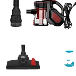 Håndstøvsugere>Ledningsført håndholdt støvsuger, 500-999W effekt, Cyclone støvspand teknologi.,Rød, EU