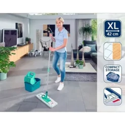 Leifheit Rengøringsudstyr>Set Profi Compact Flat kvast - 42 cm - 140 cm stålhandtag