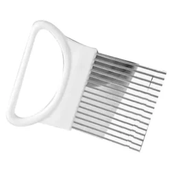 Løgholder i rustfrit stål Løgskæreassistent Rustfrit stål køkkenudstyr til udskæring af kødtråd Frugt Grøntsager Hvid Discount