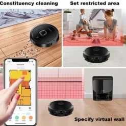 LIECTROUX G7 Robotdammsugare 4 i 1 med automatisk dammsamlare - Sugning och tvättning 6500 Pa - Laser-navigering Sale