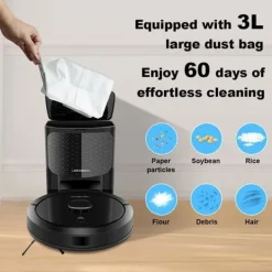 LIECTROUX G7 Robotdammsugare 4 i 1 med automatisk dammsamlare - Sugning och tvättning 6500 Pa - Laser-navigering Sale
