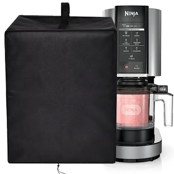 Lille Ismaskine Støvdæksel - Beskyttelsesdæksel af Oxford-stof med Lomme, kompatibelt med Ninja Creami New