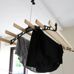 Vasketøjsudstyr>Lofthængende Håndvask - Sort - 1,2 m | Tørrestativ | MonsterShop