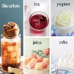 Lollanda 6 rum isterningskål med låg, isterninger, rund, kugle, BPA-fri, genanvendelig, iskugleformer Best