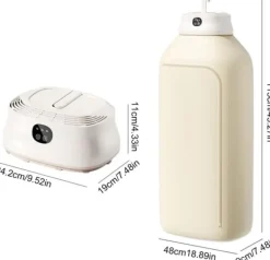 Tørreskab>Lollanda Bærbar Tørretumbler 400W, Foldbar Tørretumbler, Lav Støj med Timer, Til Hjem, Camping & Rejser