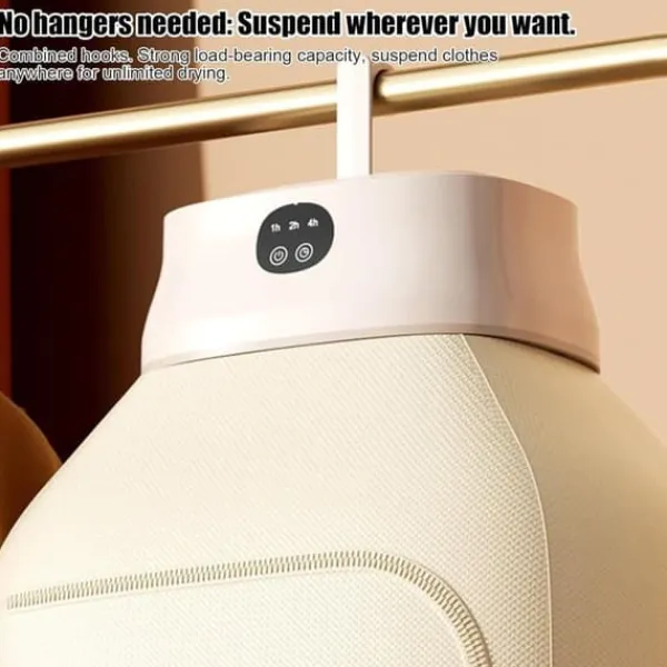 Tørreskab>Lollanda Bærbar Tørretumbler 400W, Foldbar Tørretumbler, Lav Støj med Timer, Til Hjem, Camping & Rejser