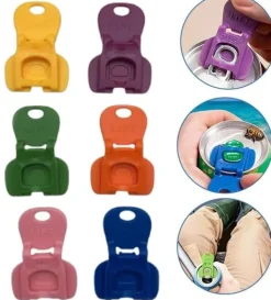 Lollanda dåseåbner Farverig, nem dåseåbner-6-pak, genanvendelig sodavandsåbner, beskytter dine fingre, perfekt til picnic og fester Discount