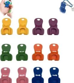 Lollanda dåseåbner farverig, nem dåseåbner-12-pak, genanvendelig sodavandsåbner, beskytter dine fingre, perfekt til picnic og fester Hot