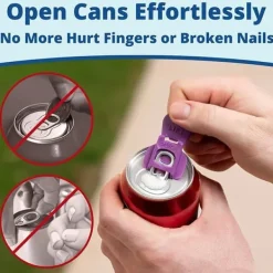 Lollanda dåseåbner farverig, nem dåseåbner-12-pak, genanvendelig sodavandsåbner, beskytter dine fingre, perfekt til picnic og fester Hot