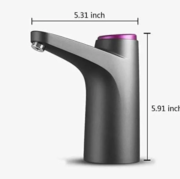 Lollanda elektrisk automatisk vandflaskepumpe til camping og hjemmebrug, USB-opladning, spandvandspumpe, automatisk drikkepumpe - sort Outlet