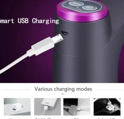 Lollanda elektrisk automatisk vandflaskepumpe til camping og hjemmebrug, USB-opladning, spandvandspumpe, automatisk drikkepumpe - sort Outlet