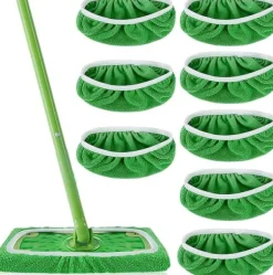 Rengøringsudstyr>Lollanda Erstatningskludsbetræk til Swiffer Mop 8-pak – Genanvendelige moppetørrere til våd- og renseri