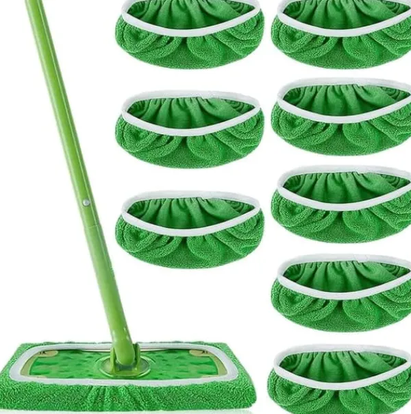 Rengøringsudstyr>Lollanda Erstatningskludsbetræk til Swiffer Mop 8-pak – Genanvendelige moppetørrere til våd- og renseri