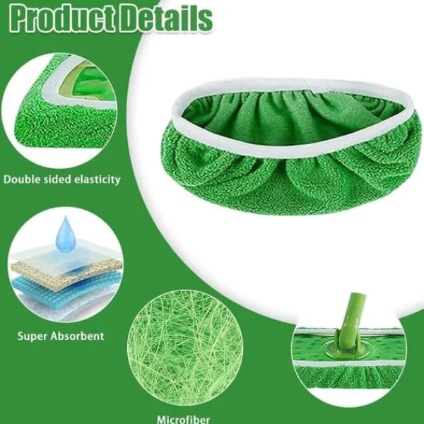 Rengøringsudstyr>Lollanda Erstatningskludsbetræk til Swiffer Mop 8-pak – Genanvendelige moppetørrere til våd- og renseri