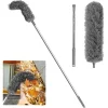 Rengøringsudstyr>Lollanda Multifunktionel Teleskopstøver – Fleksibel fiberbørste med langt håndtag til afstøvning og rengøring af afløbsskakter