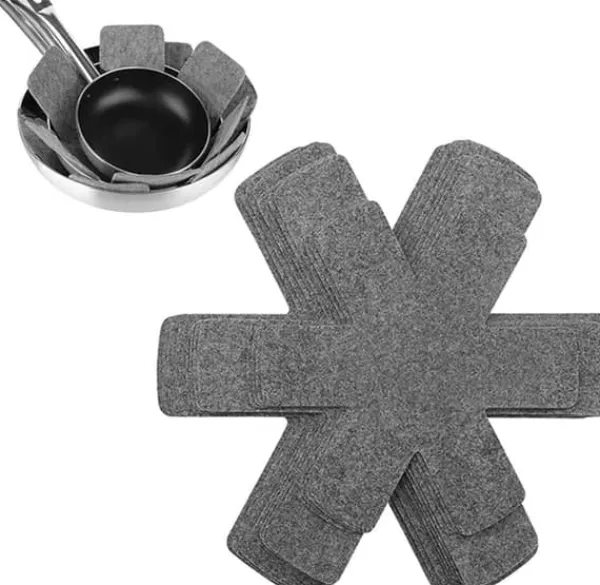 Køkkenorganisering>Lollanda 12-pak beskyttelsesmellemlag til køkkenredskaber i 3 størrelser – grydebeskyttere, stabelskærme og skillemåtter til beskyttelse og opbevaring | CDON