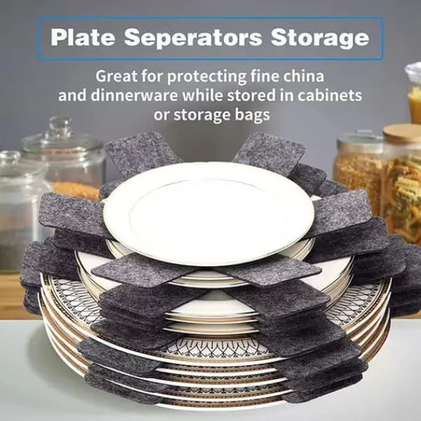 Køkkenorganisering>Lollanda 12-pak beskyttelsesmellemlag til køkkenredskaber i 3 størrelser – grydebeskyttere, stabelskærme og skillemåtter til beskyttelse og opbevaring | CDON