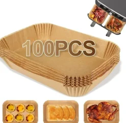 Bagning>Lollanda 100-pak non-stick bagepapir til Airfryer – varmebestandigt og praktisk