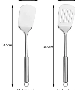 Lollanda spatelsæt 2-delt rustfrit stål, spatelsæt, holdbar spatel til stegning – tåler opvaskemaskine Outlet