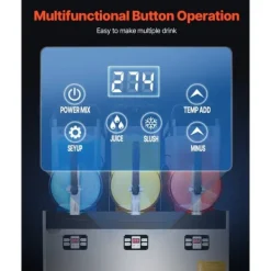 12Lx3 Kommerciel Slushy Maskine, Margarita, Smoothie, Frosne Drikke, Hurtig Frysefunktion, Optimal Til Fest. Best