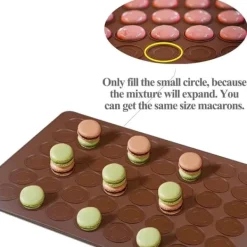 Macaron Silikone Kage Dåse / Dåse - 48 Slots New