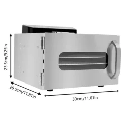 Maddehydrator, 6 lag, Justerbar temperaturkontrol,Sølv New