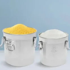 Madopbevaring - Ris- og Kornbeholder - Lufttæt - 21 L Kapacitet - 304 Rustfrit Stål - Miljøvenlig - Let at Rengøre - Alsidig - Sort Best