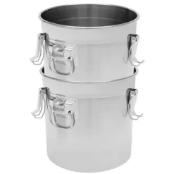 Madopbevaring - Ris- og Kornbeholder - Lufttæt - 21 L Kapacitet - 304 Rustfrit Stål - Miljøvenlig - Let at Rengøre - Alsidig - Sort Best