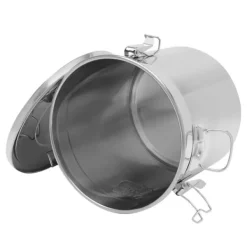 Madopbevaring - Ris- og Kornbeholder - Lufttæt - 21 L Kapacitet - 304 Rustfrit Stål - Miljøvenlig - Let at Rengøre - Alsidig - Sort Best