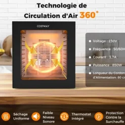 Madtørremaskcme, 33x40x35,5 cm, Sort Clearance