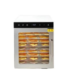 Madtørrer, 800W, 36L kapacitet, 10 bakker, temperaturinterval 30-90 °C, dimensioner 34,5 cm x 35 cm x 43 cm