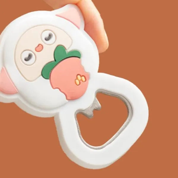 Magnetisk Flaskeåbner Tegneserie Dyrestil Stærk PVC Metal Multifunktions Ølåbner til Hjemmefest Kontor Får Hot