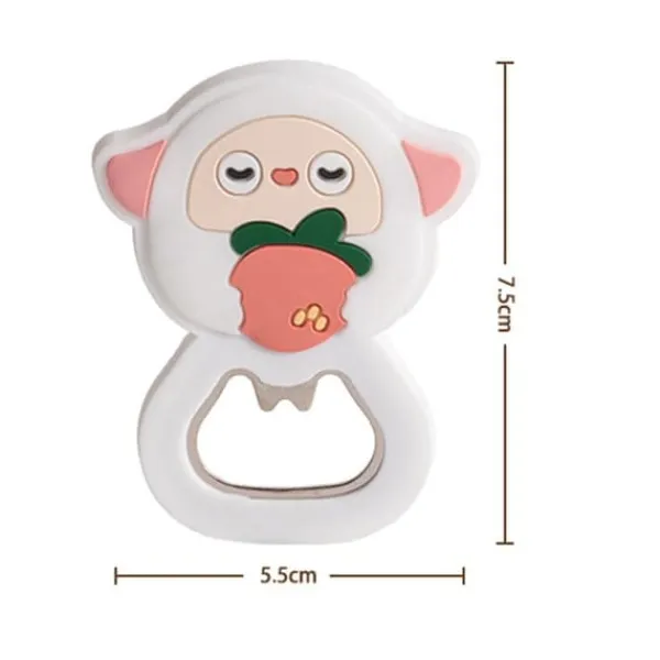 Magnetisk Flaskeåbner Tegneserie Dyrestil Stærk PVC Metal Multifunktions Ølåbner til Hjemmefest Kontor Får Hot