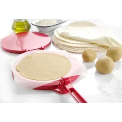 Manuel tortillapresse 250mm rød Hendi 513033 Discount