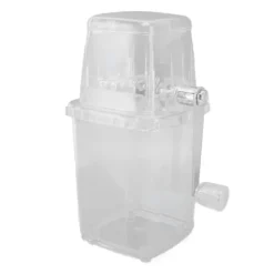 Isknusere & Ice Shavers>Manuell Ice Crusher Liten bärbar rakapparat Handmanövrerad Snow Cone Machine for Home Transparent