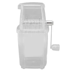 Isknusere & Ice Shavers>Manuell Ice Crusher Liten bärbar rakapparat Handmanövrerad Snow Cone Machine for Home Transparent