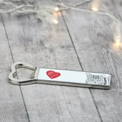 Manx - flaskeåbner med kat, personlig køleskabsåbner, unik gave til en mand fra Art-Dog Best