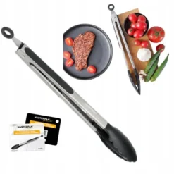 Masterpan Køkkentang 35,56 cm Rustfrit Stål, Silikonehåndtag Hot