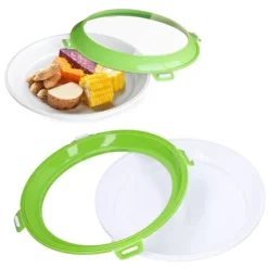 Matkonserveringsbricka Återanvändbar Stapelbar rund köksförvaringsbehållare med förseglingslock Grön Sale