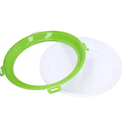 Matkonserveringsbricka Återanvändbar Stapelbar rund köksförvaringsbehållare med förseglingslock Grön Sale