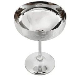 Glas>Metal Champagneglas 304 Rustfrit Stålbæger Graveret Bar Fest Rødvinskop Dekorative Kopper Blomsterørekop Spejl