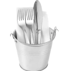 Tilbehør Til Madservering>Miniature stålspand med håndtag dia. 120 mm