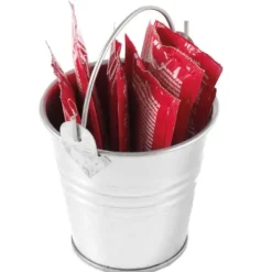 Tilbehør Til Madservering>Miniature stålspand med håndtag dia. 70 mm