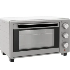 Ovne>Miniovn 21 L, 100–230 °C, 60 min, 3 funktioner, rist & bageplade, rustfri, 46×38,5×29 cm, sølv