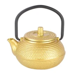 Kaffe- & Tekander>50ml Mini støbejern fladbundet tekande tekande med håndtag