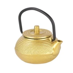 Kaffe- & Tekander>50ml Mini støbejern fladbundet tekande tekande med håndtag