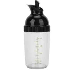 Piskeris & Shakers Til Salatdressing>200ml salatdressing shaker BPA-fri salatdressingkrukke med låg og forhindrer lækage til køkken, sort