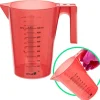 Målebægere & Måleskeer>Målebæger i plastik, 500 ml, PP, rødmalet skala med håndtag